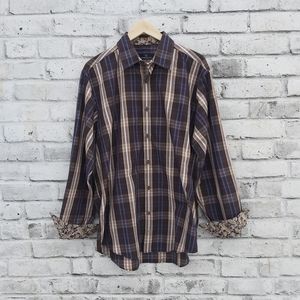 NWOT Bugatchi / Plaid Button Up Shirt